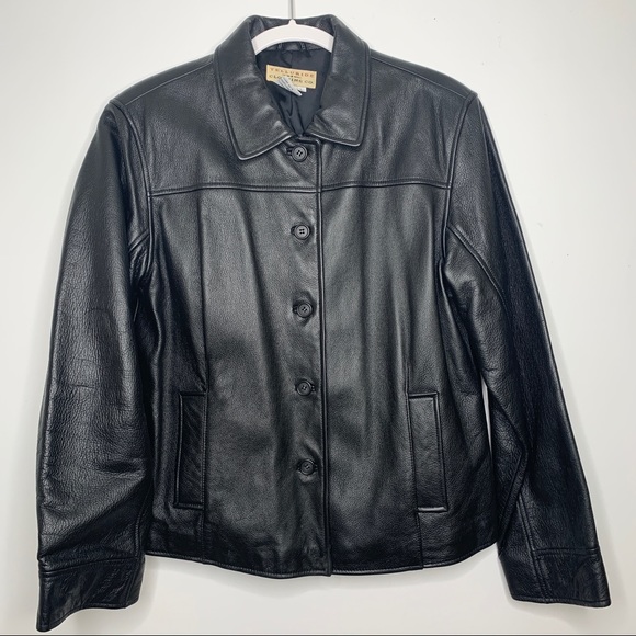 Telluride Black Leather Jacket Size Large - Picture 1 of 5